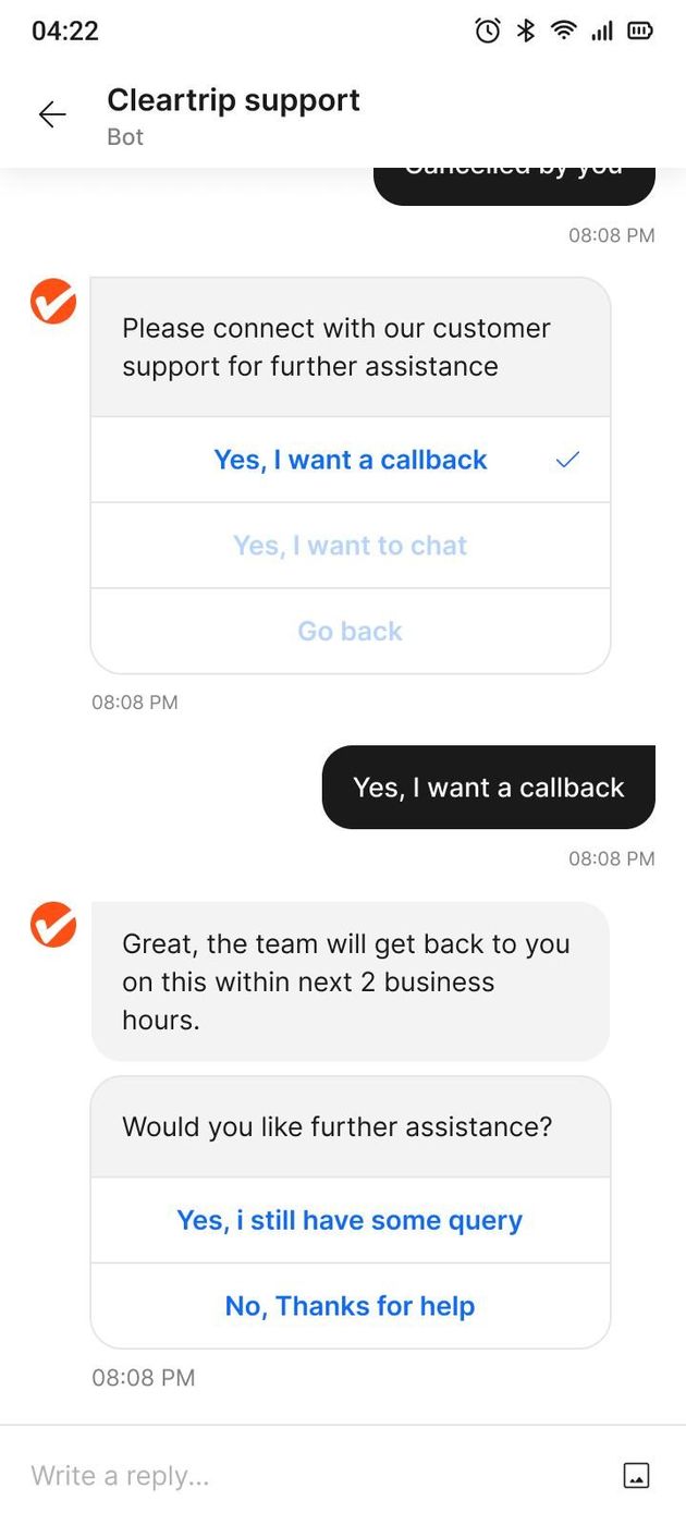 Requesting a callback